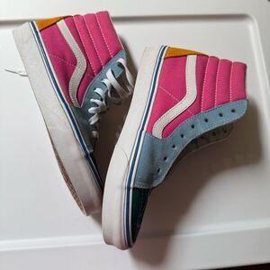 Vans Off The Wall Old Skool Hi Top Canvas & Suede 500714 Size 6.5 M~Size 8.0W